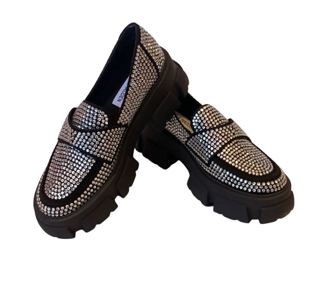 Steve Madden Trifecta Rhinestone Loafers