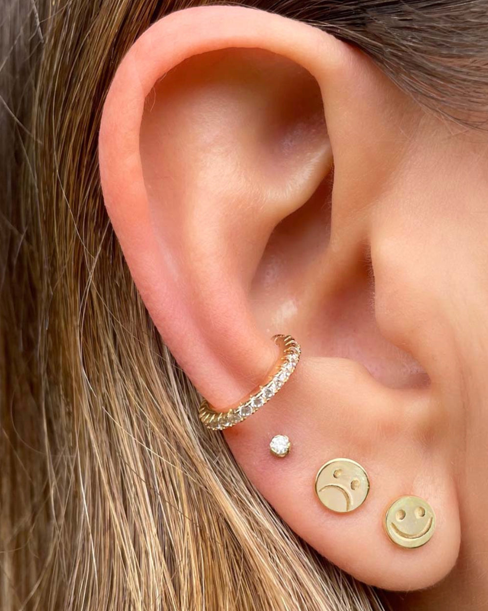 Kris Nations Round Crystal Ear Cuff