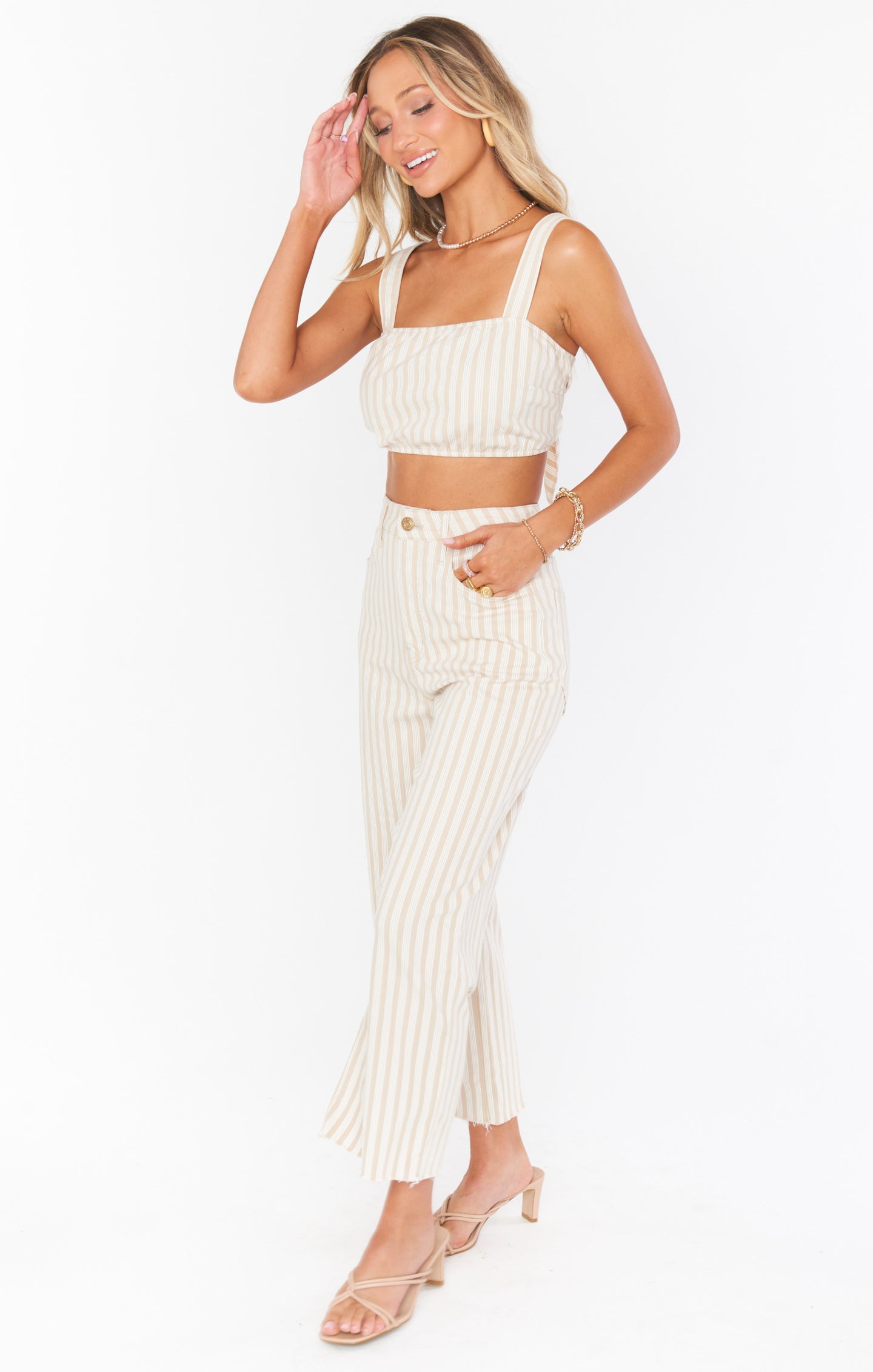 Show Me Your Mumu Alabama Crop Top Sandy Stripe