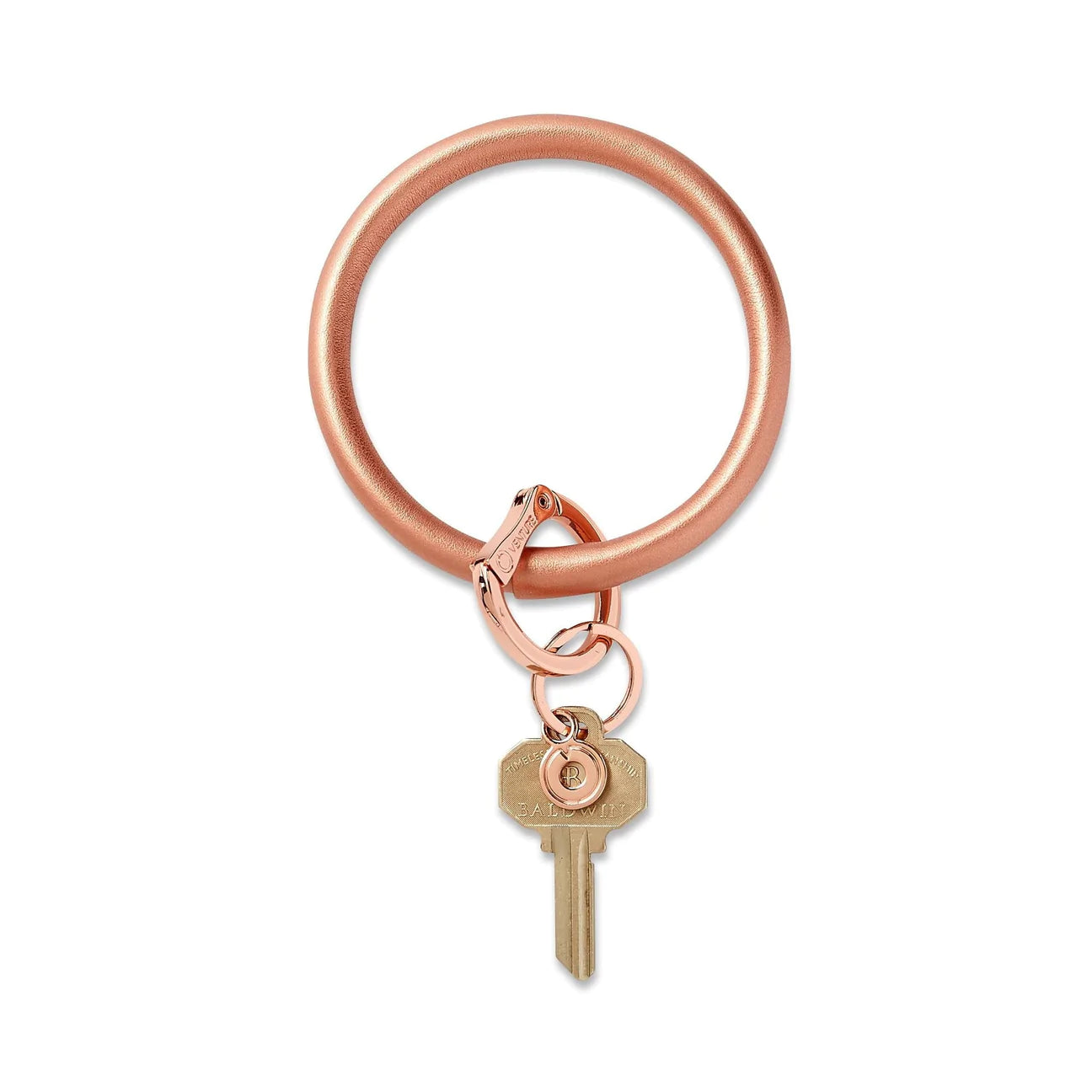 Oventure Rose Gold Leather Big O® Key Ring