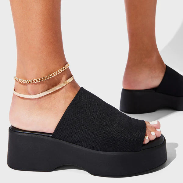 Steve Madden Slinky 30 Black Sandal