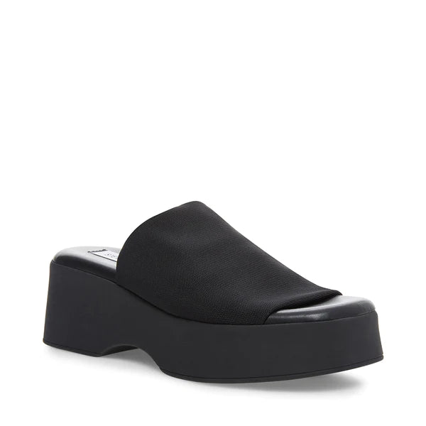 Steve madden black platform top sandals