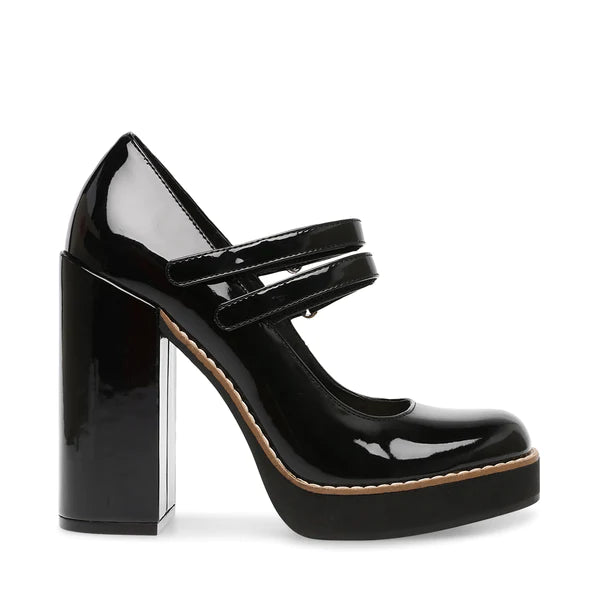 Piccadilly Reference: 844002 - High Heel Patented Black Mary Jane Shoe |  Piccadilly Shoes