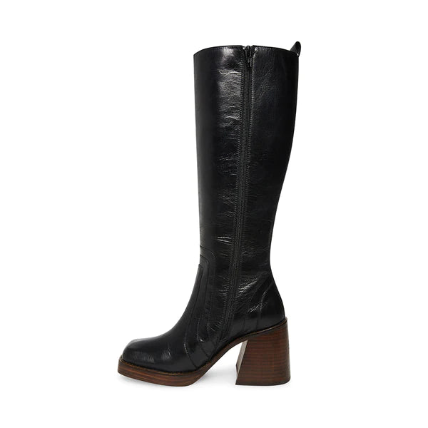 Steve Madden Andiee Black Leather Boot