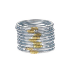 BuDhaGirl Silver All Weather Bangles