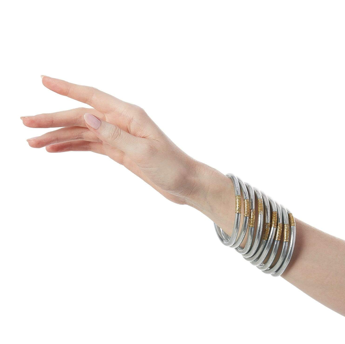 BuDhaGirl Silver All Weather Bangles