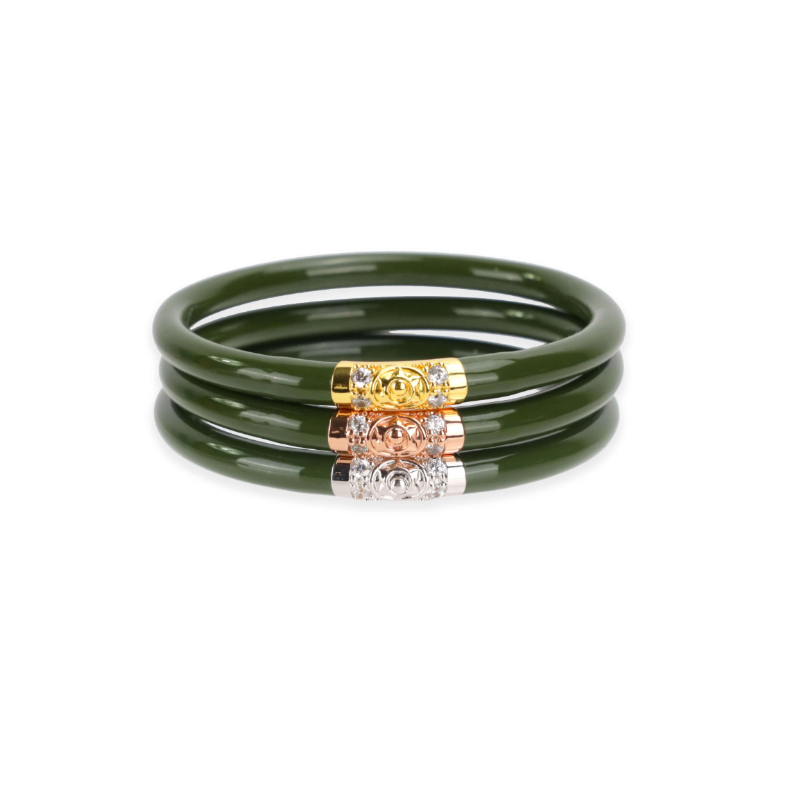 BuDhaGirl Three Kings All Weather Bangles Jade