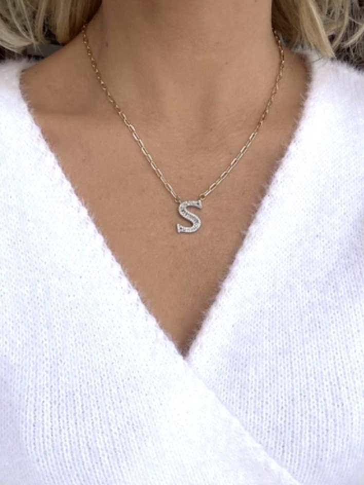 Farrah B Blended Initial Necklace