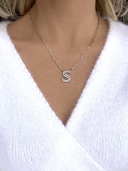 Farrah B Blended Initial Necklace