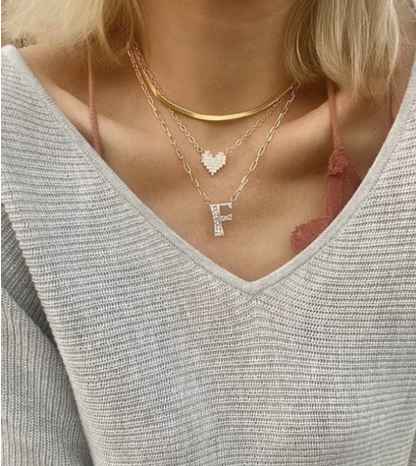 Farrah B Blended Initial Necklace