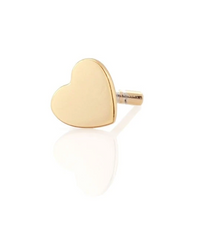 Kris Nations Tiny Peace & Heart Stud Earrings Gold